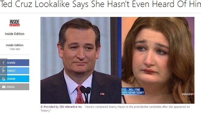 Ứng viên Ted Cruz (trái) và Searcy Hayes /// Ảnh chụp màn hình MSN