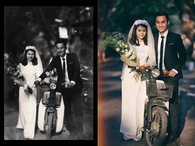 Co dau, chu re 9X tai hien anh cuoi thoi xua cua cha me hinh anh 4