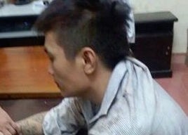 Tên đức tại cơ quan công an. Ảnh: TNLS