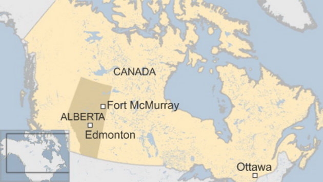 ​Cháy rừng dữ dội ở Canada, cả thành phố sơ tán 