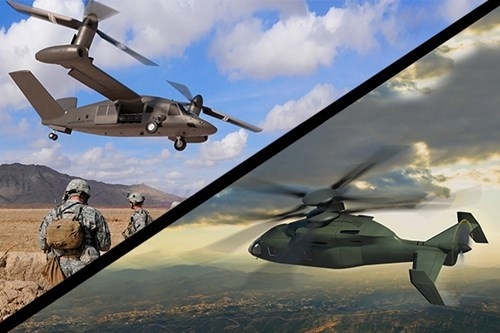 Các mẫu máy bay V-280 Valor (trên) và SB-1 Defiant ///  Ảnh: Bell/Boeing