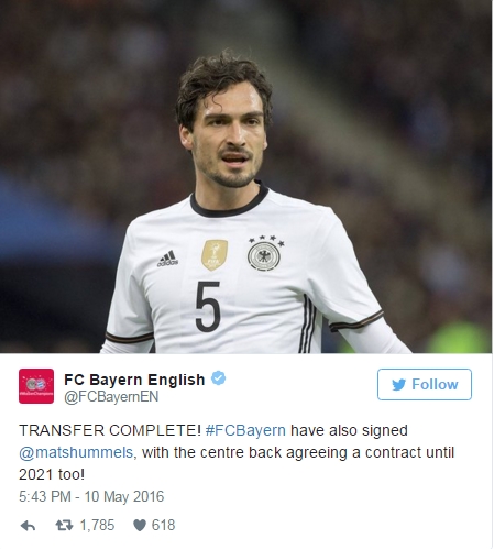 Mats Hummels chinh thuc gia nhap Bayern Munich hinh anh 1