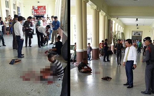 Hiện trường vụ nổ bom ga tàu ở Bangkok, Thái Lan. Ảnh: BangkokPost