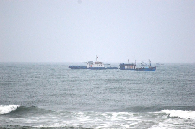 Hang chuc thuyen ca chim, mac ket tren bien trong dong to hinh anh 2