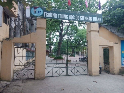 Trường THCS Nhân Thắng nơi cô H. từng giảng dạy.