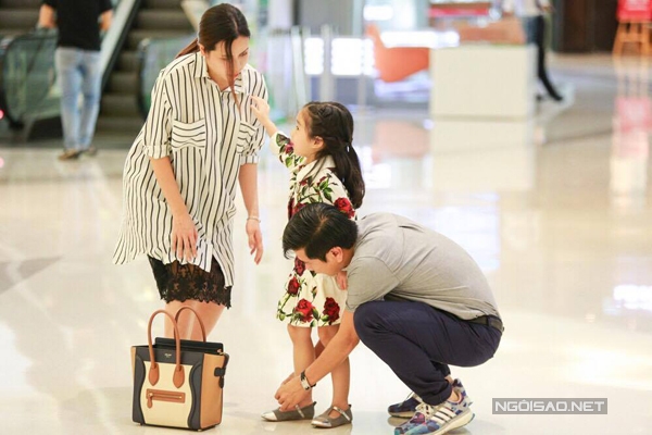 Lưu Hương Giang lần đầu lộ diện với bụng bầu 8 tháng