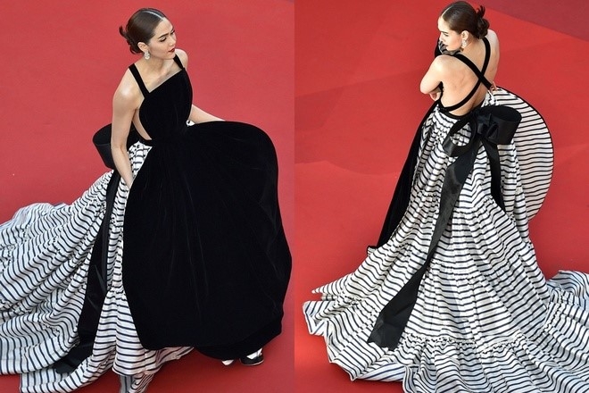 Nữ hoàng showbiz Thái hút mắt với váy gợi cảm