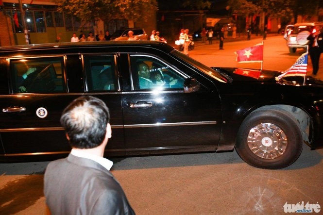Ảnh đoàn xe Tổng thống Obama đến khách sạn ​Marriott 