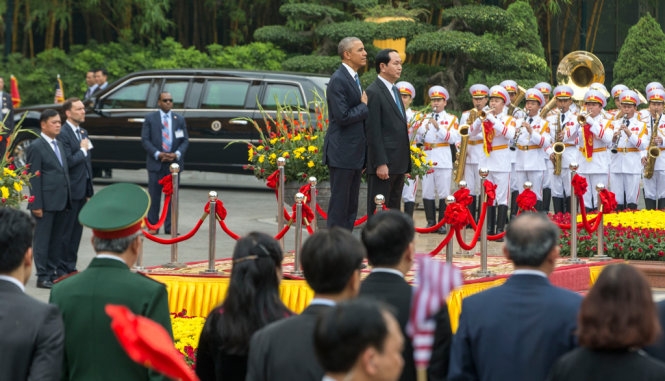 Những khoảnh khắc đón tiếp Tổng thống Obama 