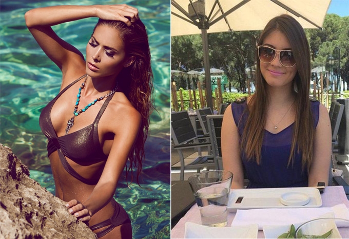 Ann-Kathrin Brommel (bạn gái Mario Goetze - ĐT Đức) & Ana Mariana Ortega (bạn gái Casemiro - ĐT Brazil)