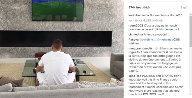 Benzema lui thui xem Phap thi dau qua TV hinh anh 1
