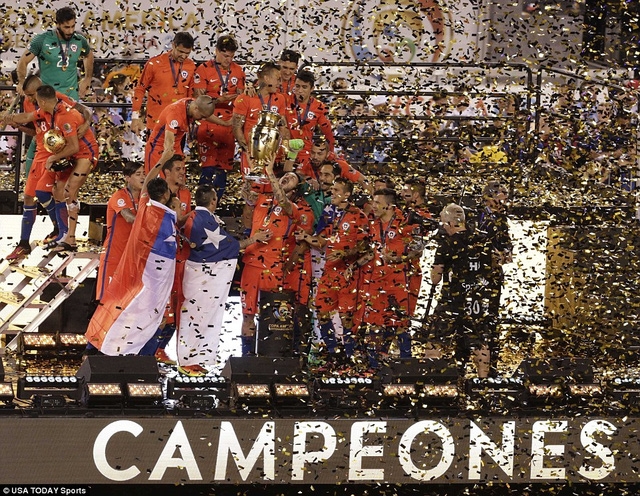  Trong vòng 1 năm, Chile đã hai lần vô địch Copa America 