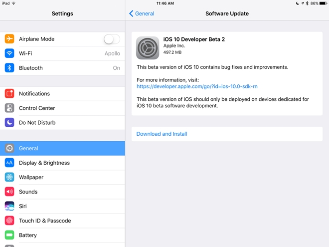Da co iOS 10 beta 2 cho iPhone va iPad hinh anh 1