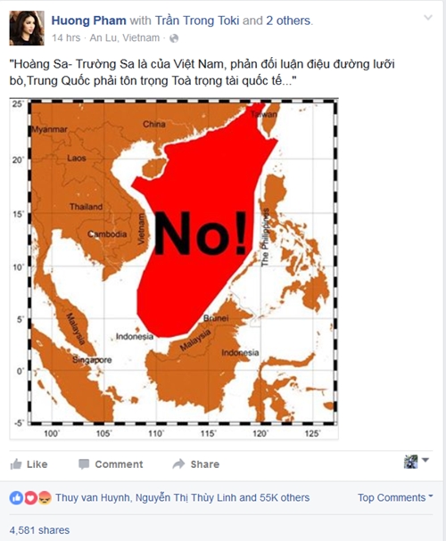 Dân mạng Việt phẫn nộ sao Trung Quốc đăng hình 'đường lưỡi bò' - ảnh 4