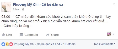 Phuong My Chi bi ep tim, nhap vien luc 3h sang hinh anh 1