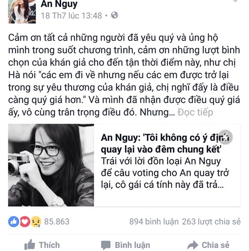 An Nguy kêu gọi ngừng bình chọn, không muốn quay trở lại ‘The Face’  - ảnh 2