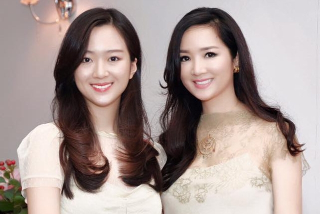 Hoa hậu Giáng My và con gái (ảnh nhân vật cung cấp).