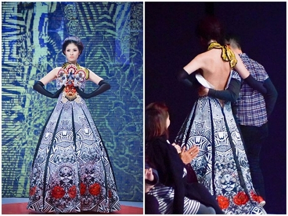 Ngượng 'tái mào' với các màn diễn catwalk của mẫu Việt 19