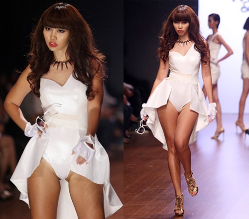 Ngượng 'tái mào' với các màn diễn catwalk của mẫu Việt 14