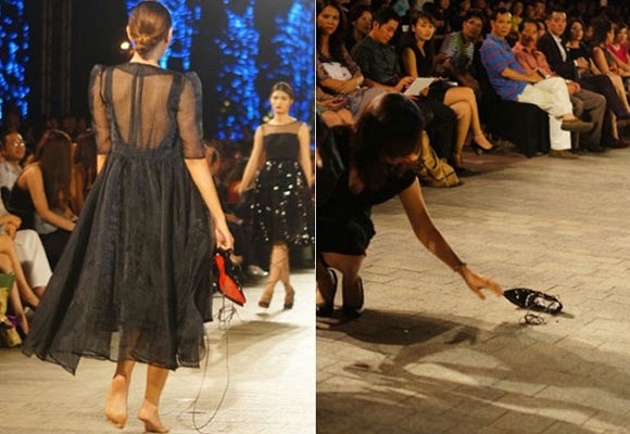 Ngượng 'tái mào' với các màn diễn catwalk của mẫu Việt 13
