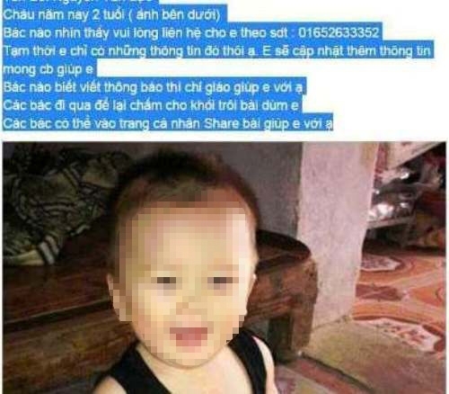 Nghi vấn hai thanh niên bắt cóc trẻ em 2 tuổi giữa ban ngày - Ảnh 1