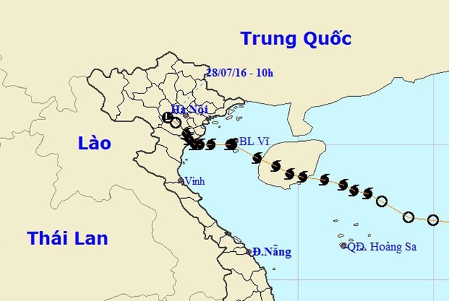  Bão số 1 đã suy yếu thành áp thấp nhiệt đới. 