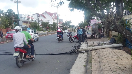  Vụ tai nạn xảy ra khiến hệ thống điện khu vực đường 3/4 TP Đà Lạt bị tạm ngưng cục bộ. 