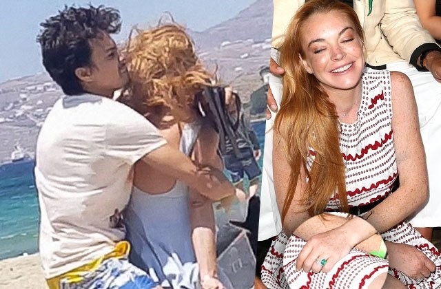 Lindsay Lohan mac ho henh khi di tiec hinh anh 3