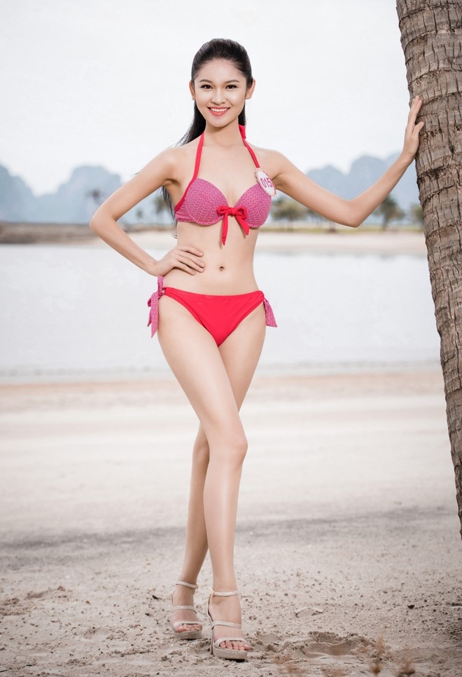 Thi sinh Hoa hau VN dien bikini khoe duong cong goi cam hinh anh 8