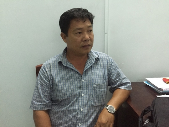  Tài xế Hồ Thanh Dũng tại cơ quan công an 