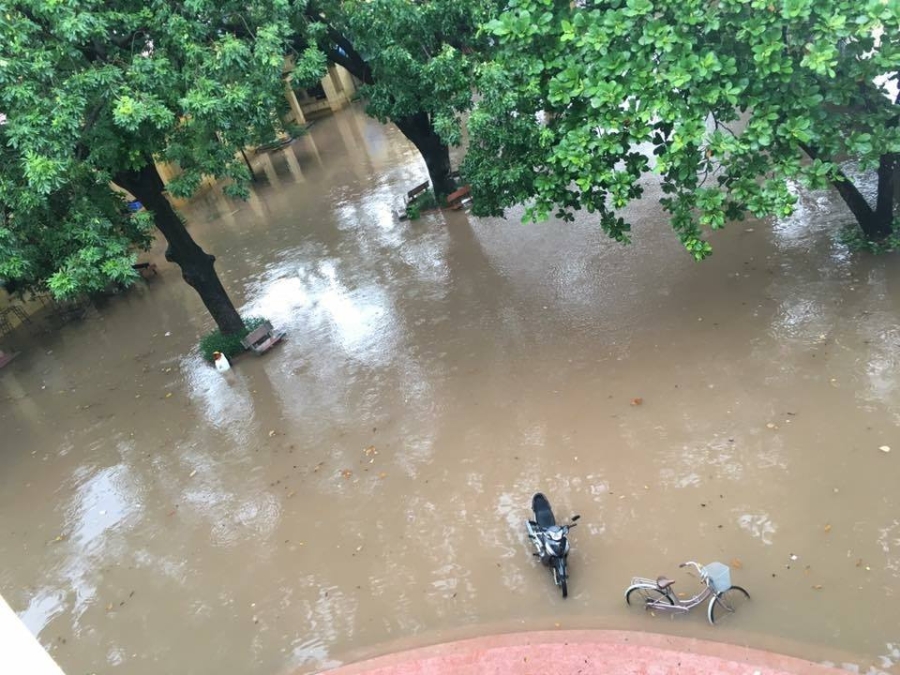 mưa lớn, ngập lụt, phố thành sông, tin thời tiết, dự báo thời tiết, vĩnh yên, vĩnh phúc, hải dương
