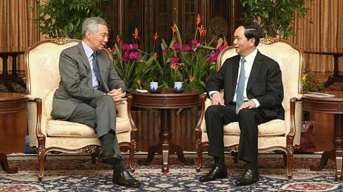 Thủ tướng Singapore, Lý Hiển Long, khoe ảnh lên Facebook, Chủ tịch nước Trần Đại Quang