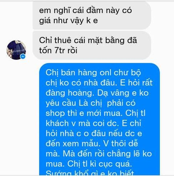 Khách mua váy online bị chủ shop lôi đủ thứ ra để diễn thuyết mắng mỏ