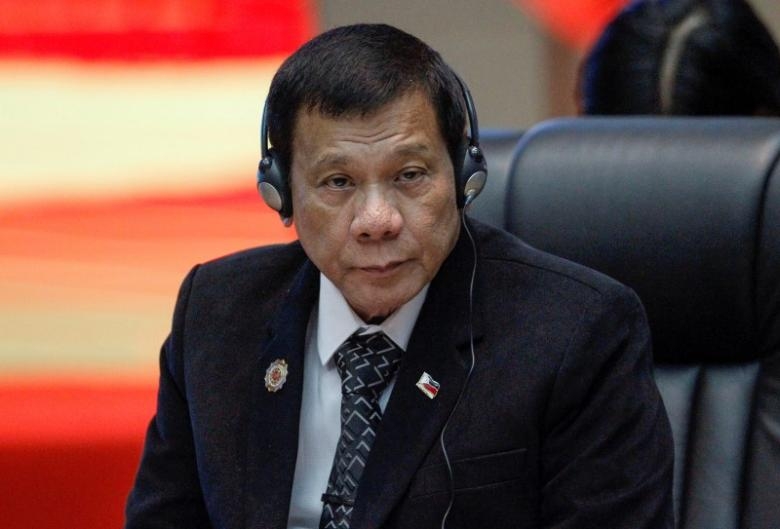 Tổng thống Duterte tại hội nghị ASEAN hôm 7-9. Ảnh: Reuters