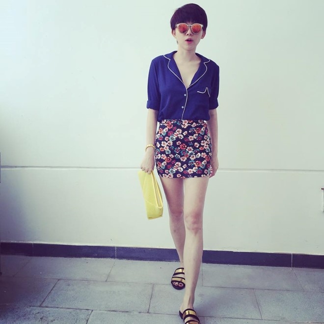 Toc Tien xinh tuoi voi trang phuc hoa tiet hoa hinh anh 13