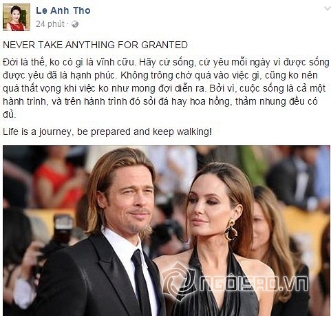 Sao Việt nói gì khi Angelina Jolie và Brad Pitt ly hôn 0