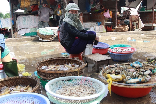 Các tiểu thương chuyển qua bán các loại cá nước ngọt, cua nước lợ