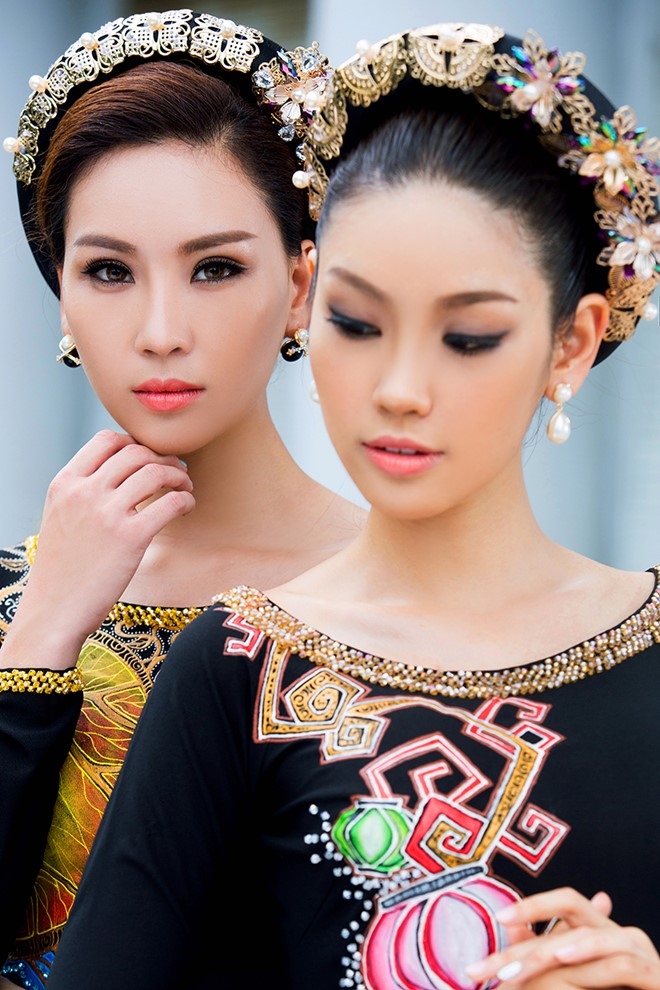 Ban gai Truong Nam Thanh lam mau ao dai doi hinh anh 4