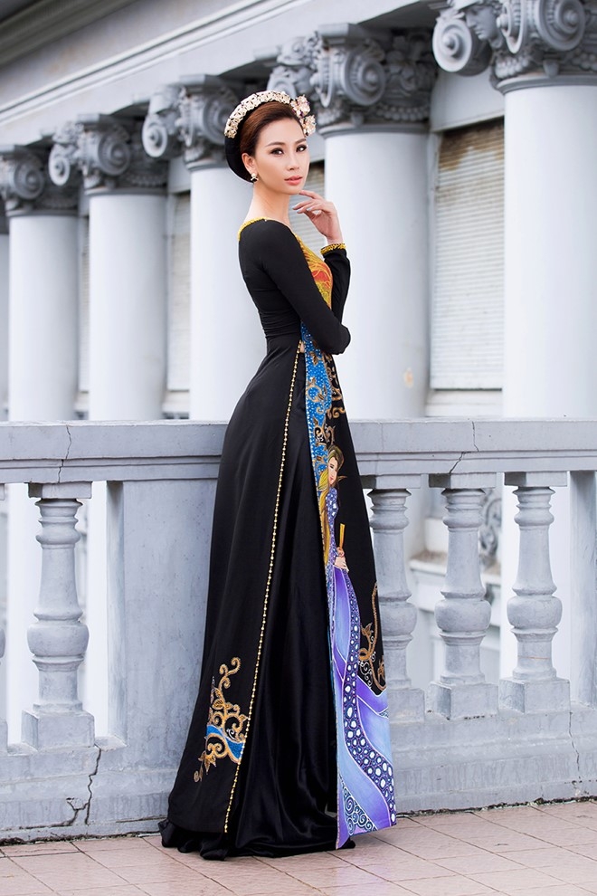 Ban gai Truong Nam Thanh lam mau ao dai doi hinh anh 7