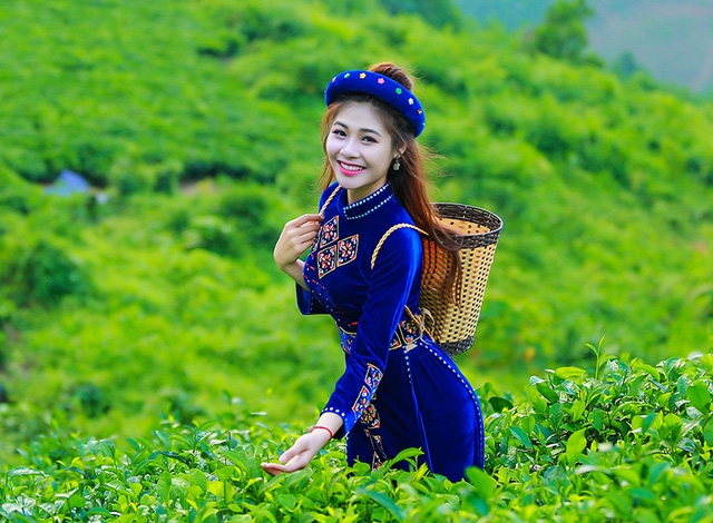 Đây là những hình ảnh của Ái Thơ trên đồi chè Thái Nguyên. Thơ tham gia hành trình này cùng với các thí sinh khác để quảng bá cho cuộc thi.
