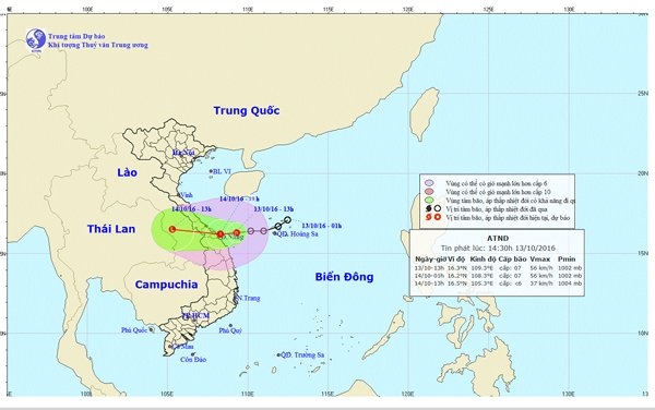 dự báo thời tiết, áp thấp nhiệt đới, Đà Nẵng
