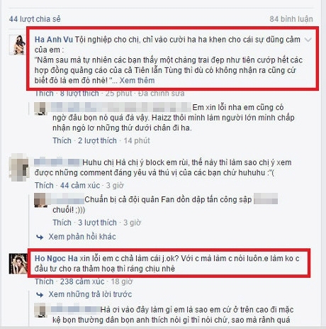 Hồ  Ngọc Hà phản pháo  1