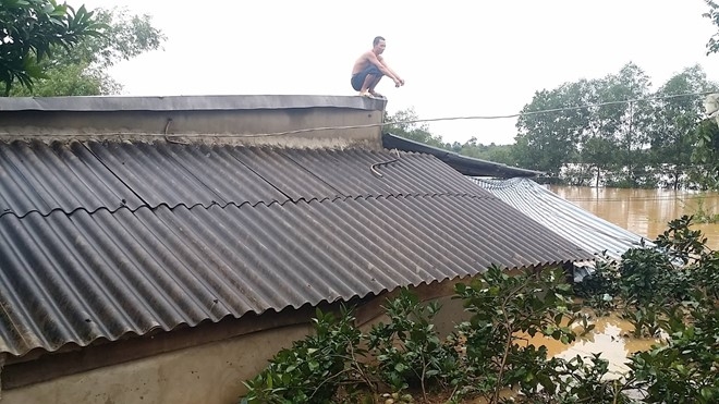 Nguoi dan leo len mai nha tranh lu hinh anh 8