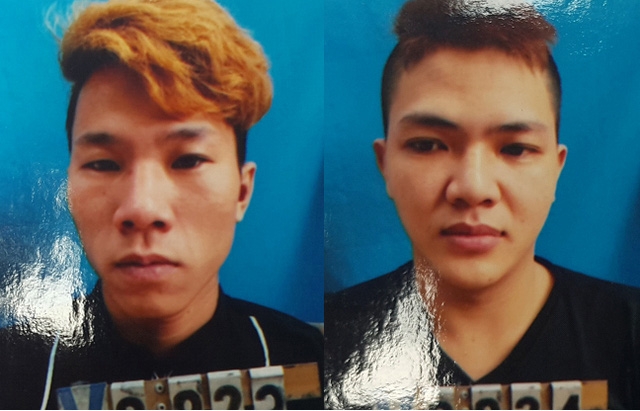 Chu Hồng Sơn (trái) và Cao Xuân Cường tại cơ quan điều tra.