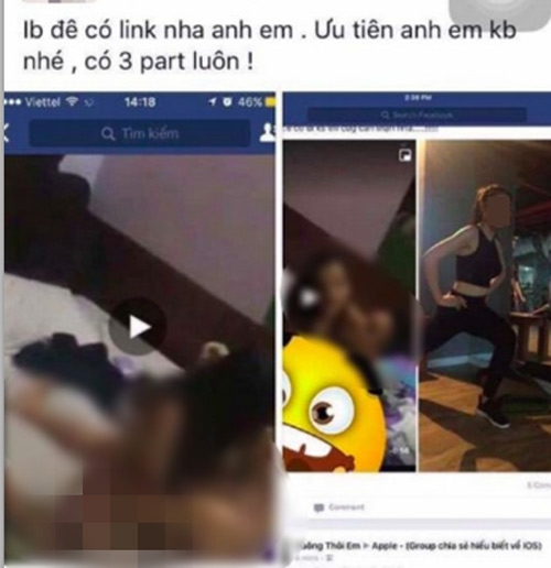  Dân mạng truyền tay nhau bức ảnh cắt từ clip sex trong đó ghép mặt của P.A 