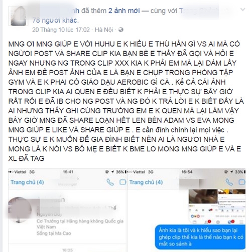 Nữ sinh Hà thành cầu cứu dân mạng 