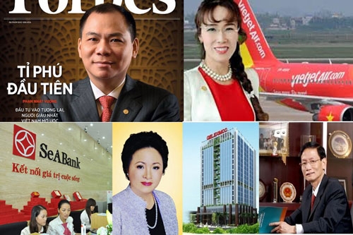 tỷ phú USD, tỷ phú đôla, đại gia Việt, tỷ phú Việt, Phạm Nhật Vượng, Đào Hồng Tuyển, Nguyễn Thị Nga, Đỗ Quang Hiển, Nguyễn Văn Trường, Đoàn Nguyên Đức, Trịnh Văn Quyết, tỷ phú USD thứ 2