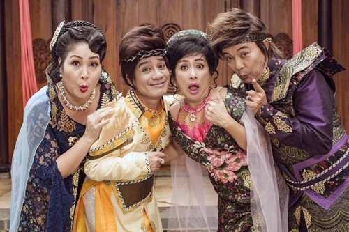 Tạo hình của bốn giám khảo từ trái qua: Hồng Vân, Minh Nhí, Thanh Thủy, Đức Hải.