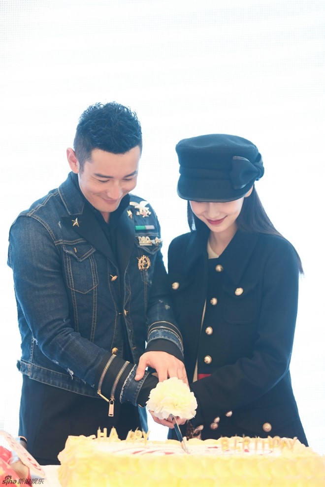 Angelababy khe ne bung bau den chuc mung Huynh Hieu Minh hinh anh 3