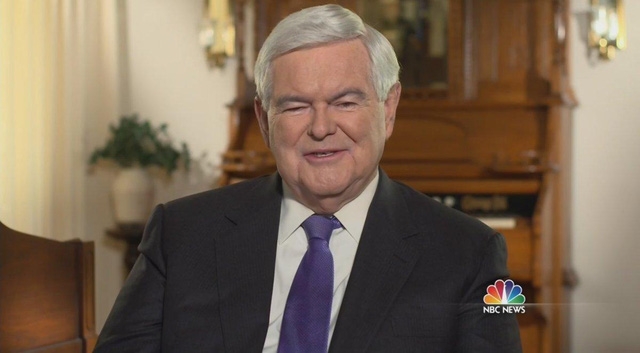  Cựu chủ tịch Hạ viện Mỹ Newt Gingrich. (Ảnh: NBC) 
